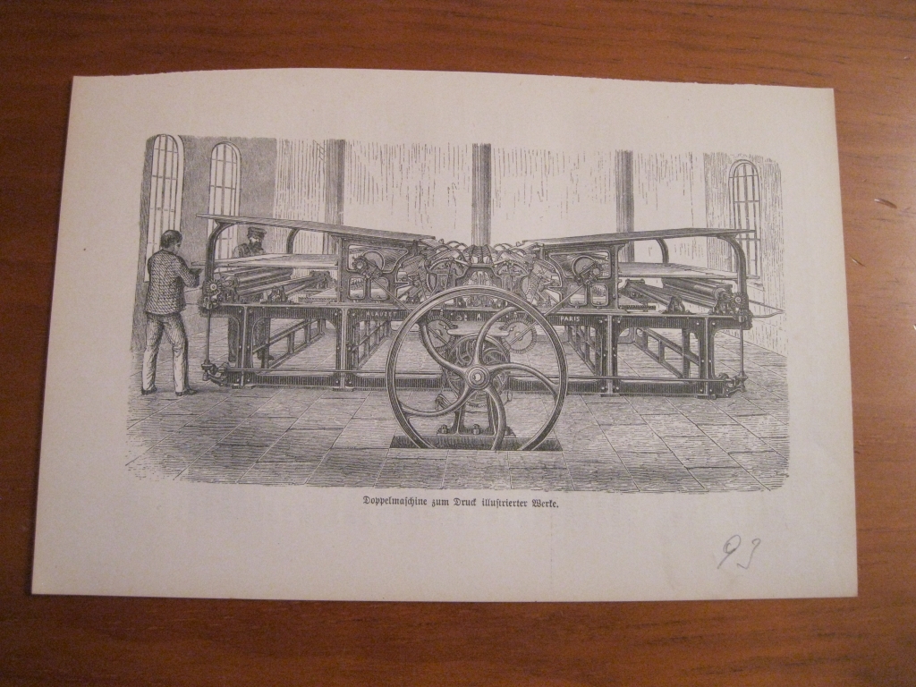 Máquina doble para impresión ilustrada, 1893. Anónimo